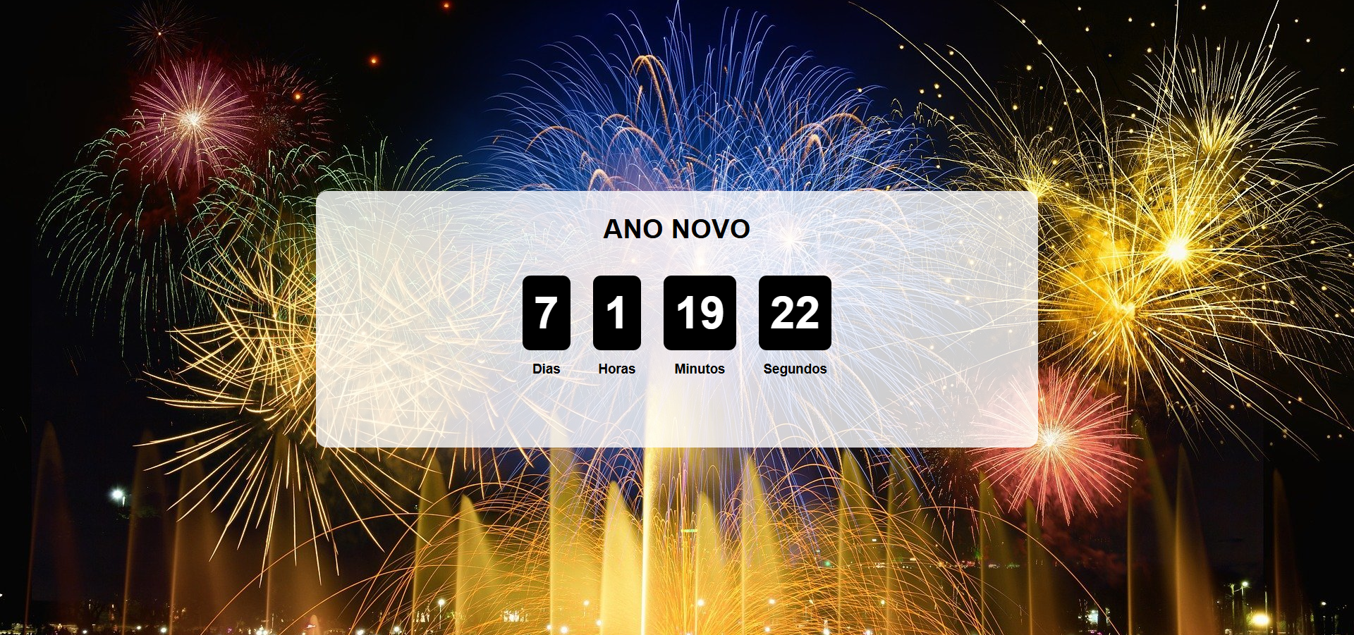 web app que mostra uma contagem regressiva.