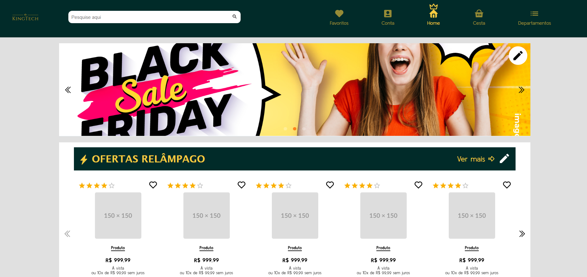 KingTech - e-commerce de produtos eletrônicos em geral.